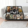 thumbnail image 1 of Customized Blankets with Photos Custom Blanket Family Picture Upload Personalized Blanket for Adults Customize Blanket Birthday Customizable for Dad Mom Nana Kids Dogs Friends, 1 of 6