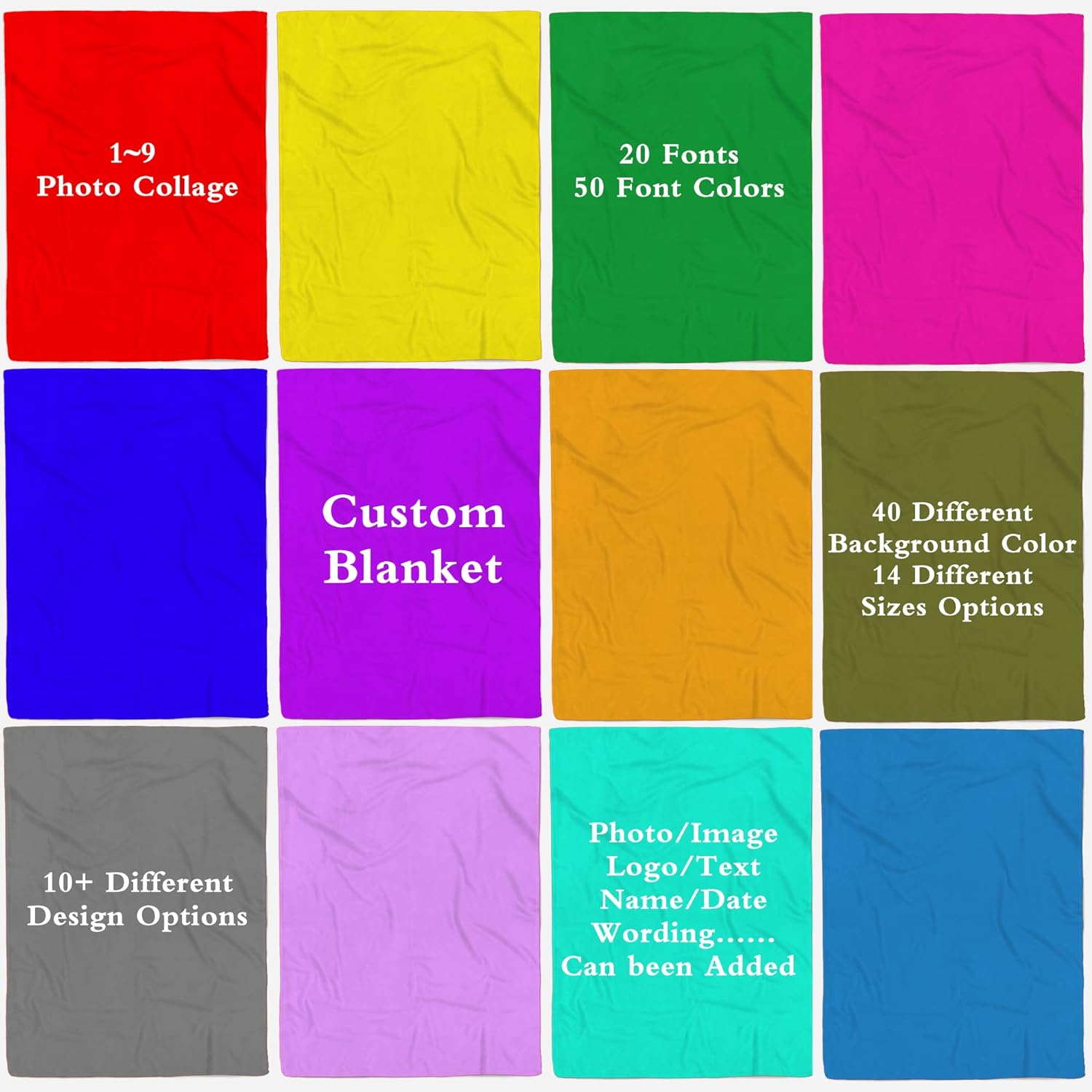 Customized Blankets with Photos for Mom Custom Image Text Logo