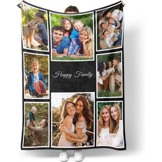 Customized Blankets with Photos Personalized Picture Collage Blanket
