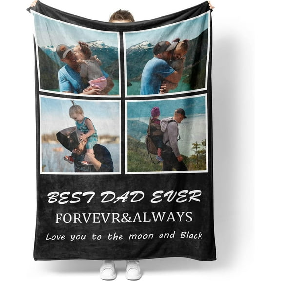 Customized Blankets with Photos Personalized Picture Collage Blanket Soft Using My Own Photos Custom Gifts for Halloween, Family, Friends Gifts-150X200cm