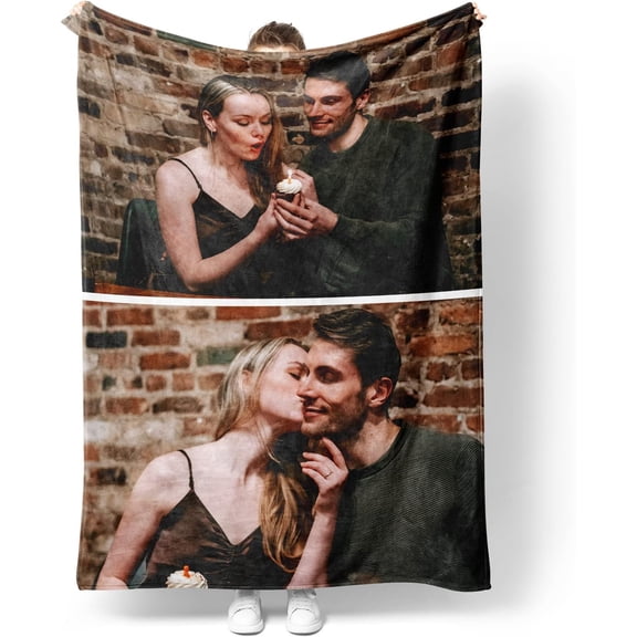 Customized Blankets with Photos Personalized Picture Collage Blanket Soft Using My Own Photos Custom Gifts for Halloween, Family, Friends Gifts-150X200cm