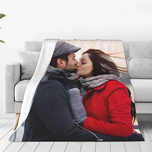 Customized Blankets with Photos Personalized Picture Collage Blanket Soft Using My Own Photos Custom Gifts for Valentines Day, Dad, Mom, Family, Friends, Couples Blankets