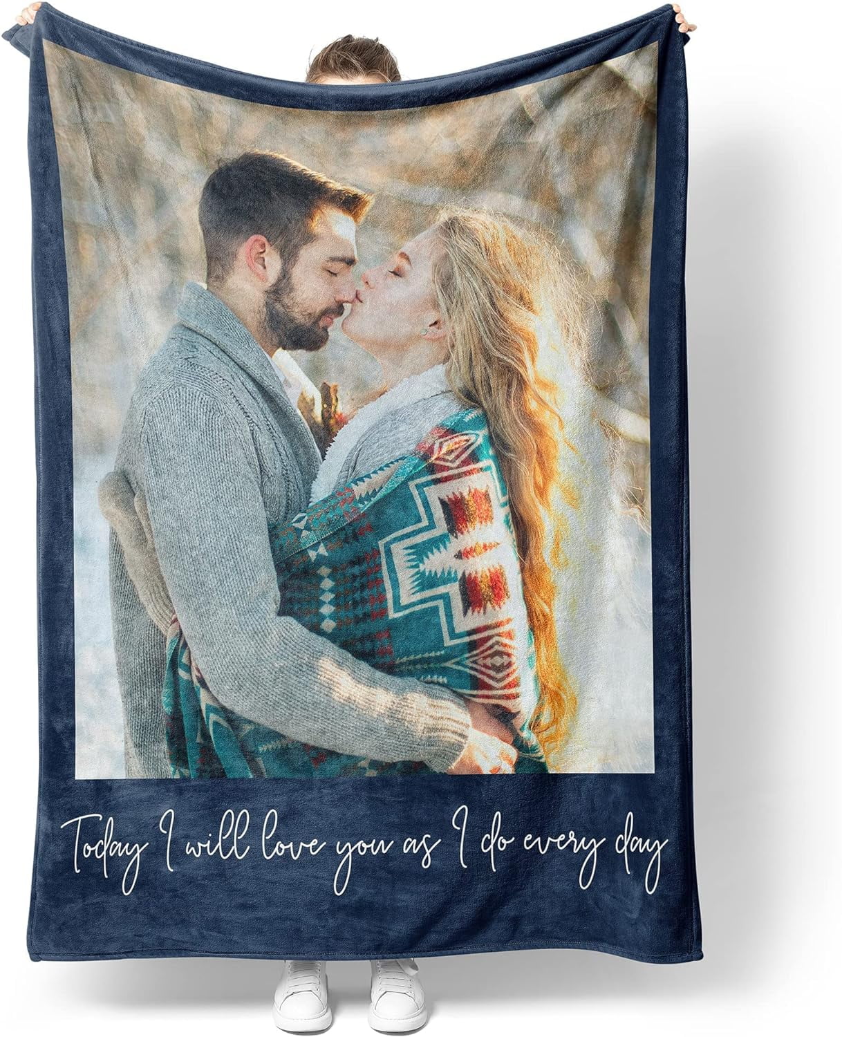 Customized Blankets with Photos Personalized Picture Collage Throw Blanket Soft Using My Own Photo Custom Personalized Christmas Warm Gifts for Women Men Family Friends Walmart Business Supplies