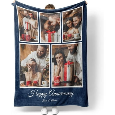Customized Blankets with Photos Personalized Picture Collage Throw Blanket Soft Using My Own Photo Custom Personalized Christmas Warm Gifts for Women Men Family Friends