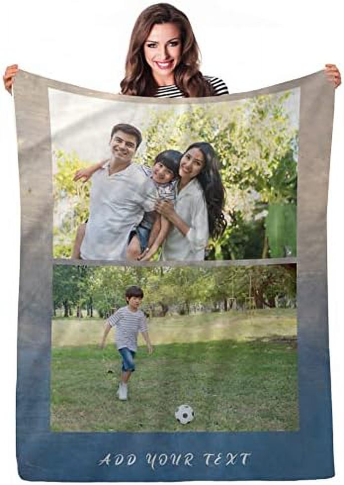 Customized Blankets with Photos and Text Personalized Blanket Photo