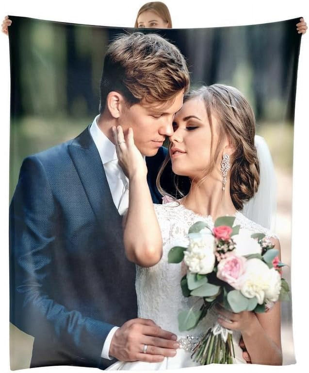Customized Blankets with Photos Texts-Personalized Picture Collage Blanket Personalized Throw Blanket With Your Own Pictures Personalized Picture Blanket For Family Birthday Wedding Gift(1*Picture)