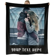 Customized Blankets with Photos Texts-Personalized Picture Collage Blanket Personalized Throw Blanket With Your Own Pictures Personalized Picture Blanket For Fa