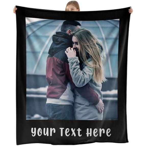Customized Blankets with Photos Texts-Personalized Picture Collage Blanket Personalized Throw Blanket With Your Own Pictures Personalized Picture Blanket For Family Birthday Wedding Gift(1*Picture)