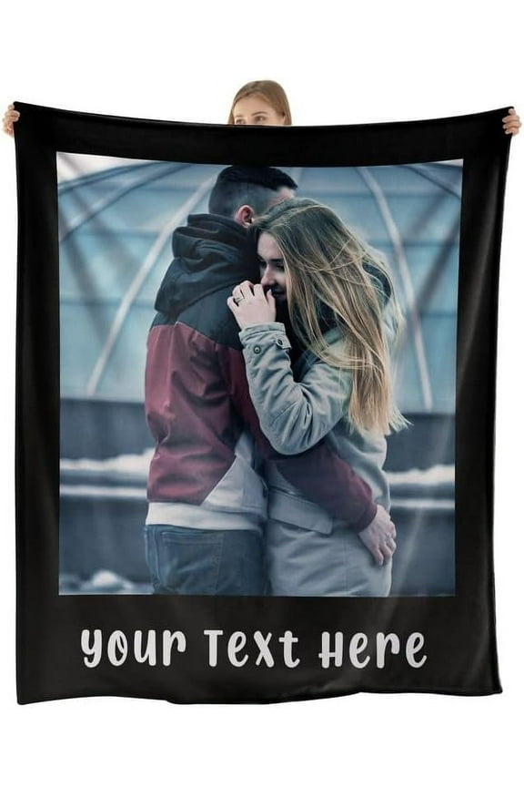 Customized Blankets with Photos Texts-Personalized Picture Collage Blanket Personalized Throw Blanket With Your Own Pictures Personalized Picture Blanket For Family Birthday Wedding Gift(1*Picture)