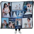 thumbnail image 1 of Customized Blankets with Photos Texts-Personalized Picture Collage Blanket Personalized Throw Blanket With Your Own Pictures Personalized Picture Blanket For Family Birthday Wedding Gift(1*Picture), 1 of 6
