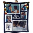 thumbnail image 1 of Customized Blankets with Photos Texts-Personalized Picture Collage Blanket Personalized Throw Blanket With Your Own Pictures Personalized Picture Blanket For Family Birthday Wedding Gift(1*Picture), 1 of 6