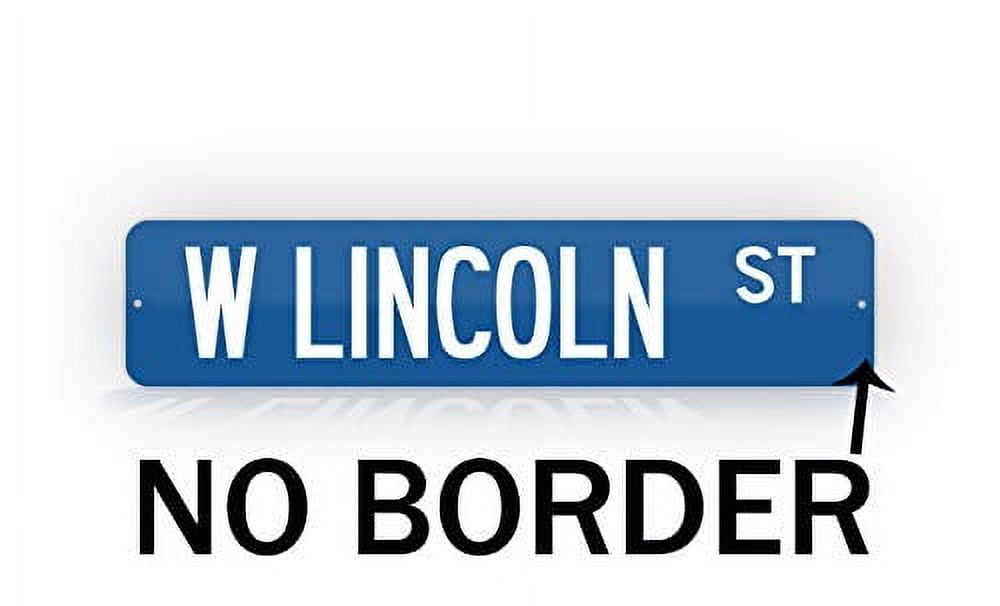 Custom Blue Street Sign - Personalized Aluminum 4x18 Sign For Indoor/Outdoor Use, Made In USA