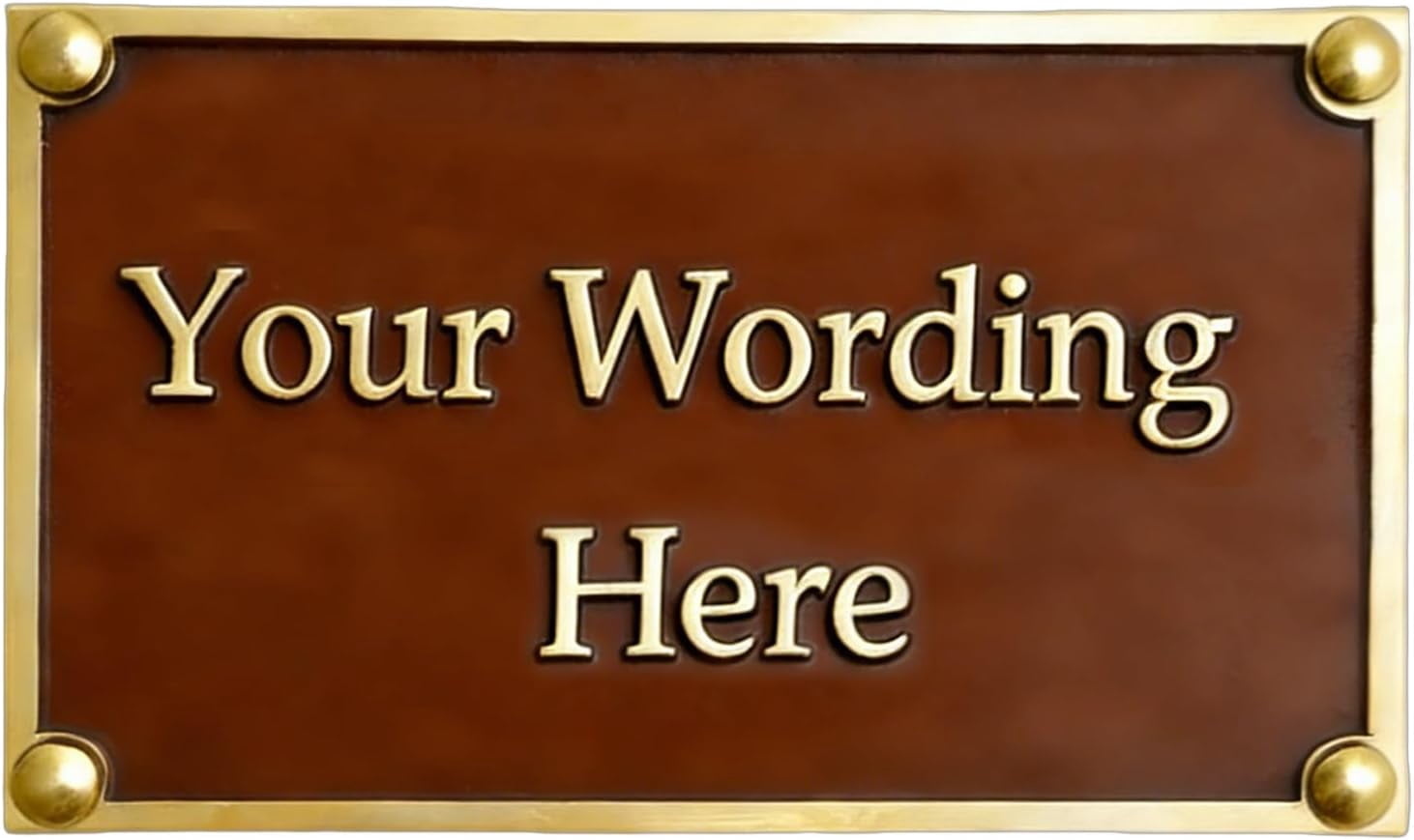 Customized Brass Door Plaques Custom Message Plate Personalized ...