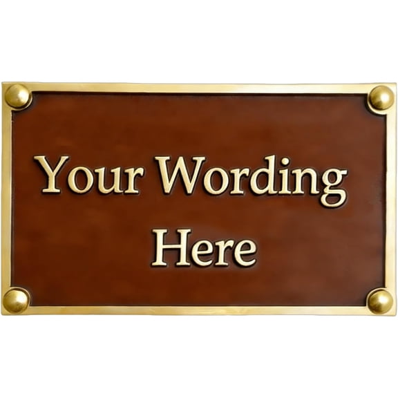 Customized Brass Door Plaques Custom Message Plate Personalized Engraved Brass Sign for Home, Office, Door, Wall, Business, Gifts, Best Home Decor Plaques Antique Finish Plaques