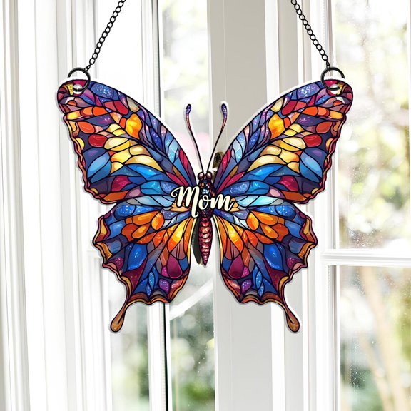 Customized Butterfly Acrylic Suncatcher Window Hanging Mothers Day Gift for Mom