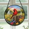 thumbnail image 1 of Customized Cardinal Hanging Stained Glass for Windows , Cardinal Hand-Painted Sun Catcher, Cardinal Garden Hangings Christmas, for Home Décor sHTrCS, 1 of 5