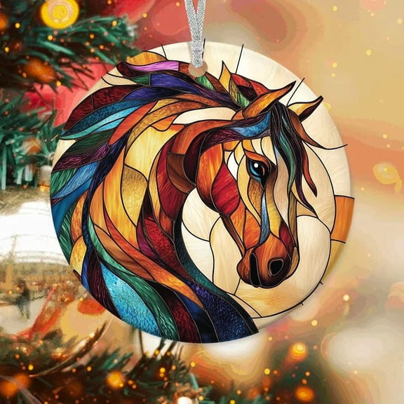 Customized Christmas Ornaments 2025 Horse, Horse Ornament, Horse Keepsake, Horse YNFL0E (Roan Horse 2)