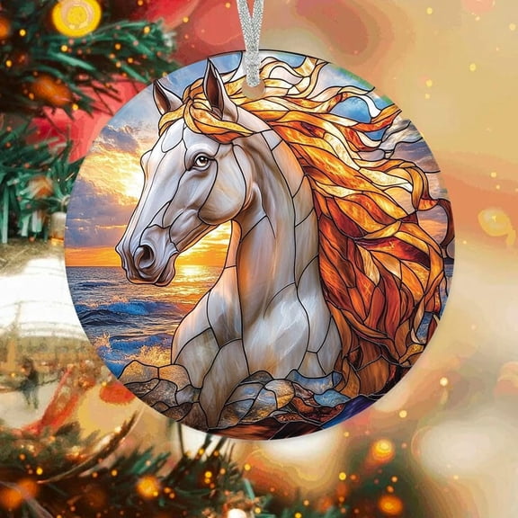 Customized Christmas Ornaments 2025 Palomino Horse, Palomino Horse Ornament, Palomino Horse Hanging Decor, Palomino Horse for Trees cBmTlb (Palomino Horse 1)