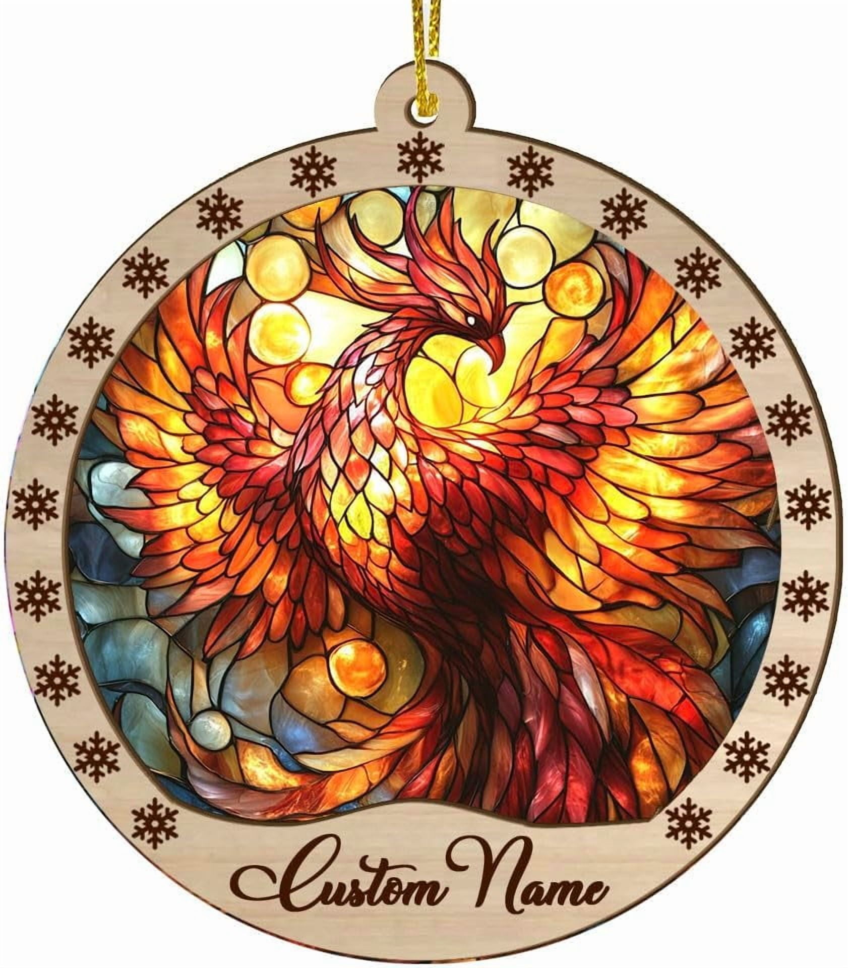 Customized Christmas Suncatcher Phoenix Phoenix Ornament Phoenix Customized Christmas Suncatcher Phoenix Phoenix Ornament Phoenix