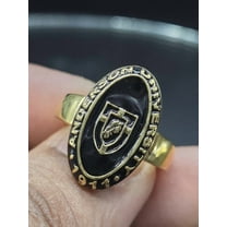 Customized Class Rings High School or College Graduation Rings -925 Sterling Silver Yellow Gold Plated
