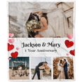 thumbnail image 1 of Customized Couples Blanket. Custom Photo Blankets Wedding Gifts for Couple, Valentines Gift. Blankets with Pictures Customized. (Couple Blanket 6, 50x60) Blankets, 1 of 5