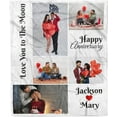 thumbnail image 1 of Customized Couples Blanket. Custom Photo Blankets Wedding Gifts for Couple, Valentines Gift. Blankets with Pictures Customized. (Couple Blanket 6, 50x60) Blankets, 1 of 5