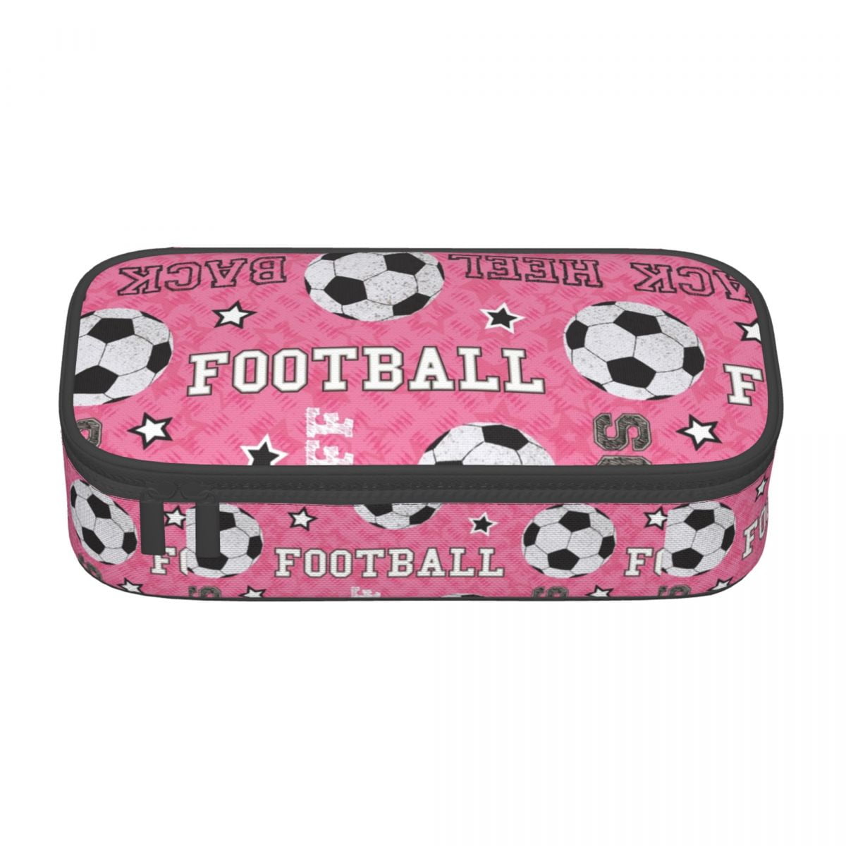 Soccer Ball Blue Lighting Cracked Pencil Case Big Capacity For Girl Boy Football Sports Student Pencil Bag Pen Pouch Large Stationery 3 Compartments Zippers Organizer School College Office Teens - View #4