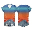 thumbnail image 1 of Customized DIY Women's Casual V Neck Short Sleeved T Shirt With Pictures Polyester Womens Shirt Casual T Shirts for Women Casual V Neck Women Space Athletic Tops for Women Long Sleeve Womens Long, 1 of 2