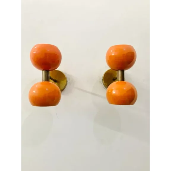 Customized Diabolo Wall Sconce Metal and Brass Stilnovo Style Brass Wall Fixture