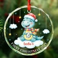 thumbnail image 1 of Customized Dinosaur My First Christmas Glass Ornament 2025, Dinosaur Baby's Christmas Ornament Gift for Newborn Boy Girl, Personalized Name New Baby Xmas Ornaments, Dino Xmas Tree Decoration, 1 of 6