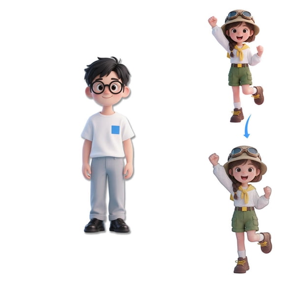 Customized Dolls in Multiple Sizes (with support) 20*20cm, 30*30cm. Daily Decorative Items for Display. Suitable As Gifts to Give to Family and Friends.