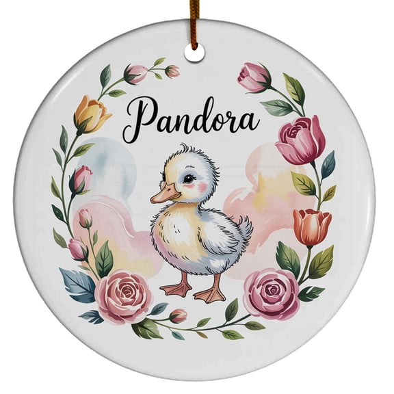 Customized Duck Christmas Ornament Tree, Name Duck Christmas Ornament Xmas 2025, Cute Baby Duck Christmas Ornament Gifts for Kid Girl Boy Animal Lovers Son Daughter