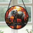 thumbnail image 1 of Customized Elephant Stained Glass Window Hangings, Elephant Colorful Glass Panel Pretty Gifts, Elephant Decoration for Home Garden Christmas tqgSQ0, 1 of 5