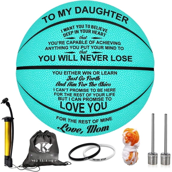 Customized Engraved Basketball Personalized Basketball for Daughter Son Granddaughter Grandson Nephew Niece Christmas Birthday Gifts - You Will Never Lose