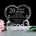 thumbnail image 1 of Customized Engraved Heart-Shaped Crystal , 20 Year 20th Anniversary Wedding Gifts for Couples Wife Husband, 1 of 6