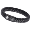 Personalized Medical Alert ID Bracelet – Braided Stainless Steel Bangle With Magnetic Clasp – Free Engraving, Multi-Colored