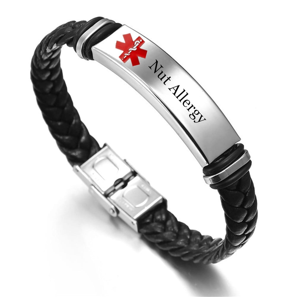Supcare Medical Alert Bracelet – Autism Awareness Silicone ID Bracelet For Men & Teens – Custom Grey Safety Jewelry - View #9