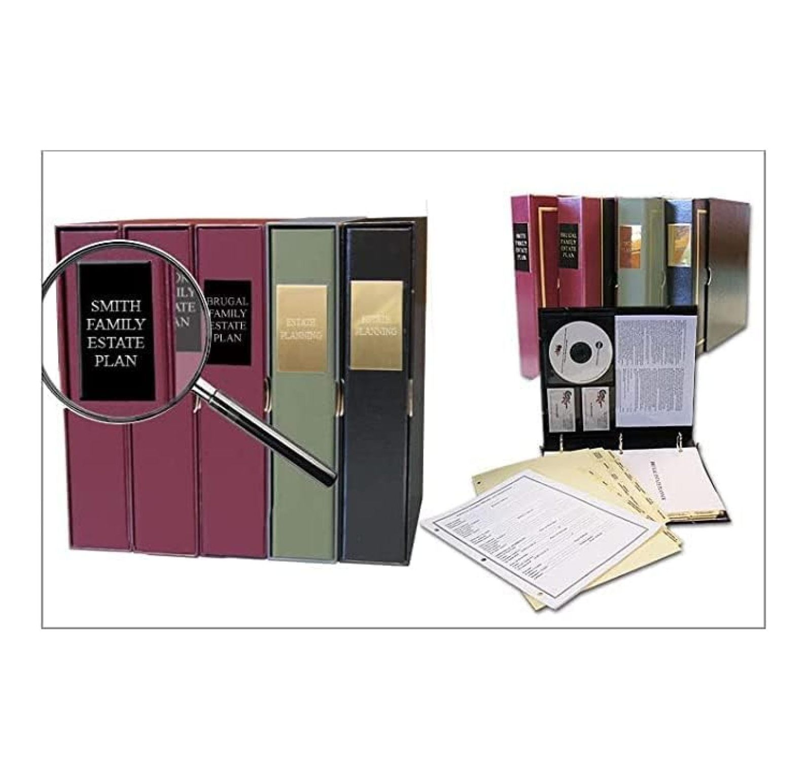 Customized Estate Planning Kit Customized Binder, 18 Pre Printed Tabs