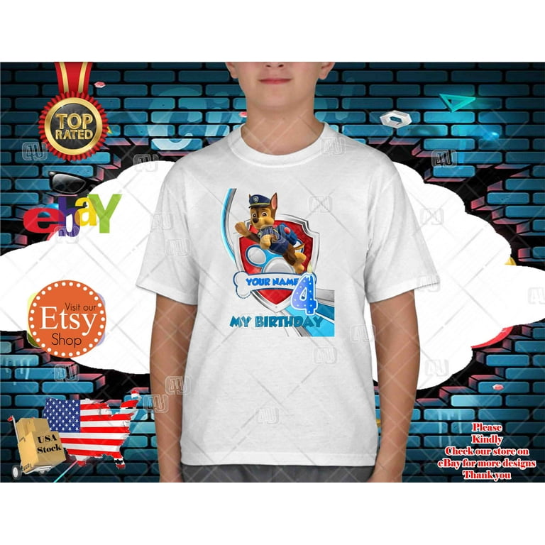 Personalized paw patrol shirt deals