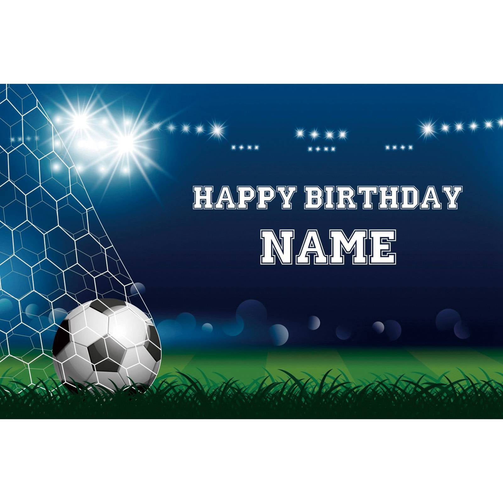 Aperturee Blue Football Club Logo Sport Birthday Half Moon Arch Backdrop