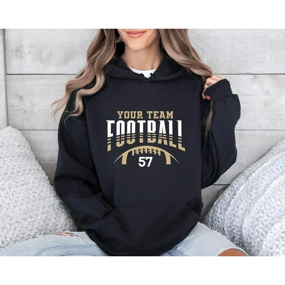 Customized Football Sweatshirt, Custom Football Team Name and Number Sweater, Football Team Sweater, Game Day Hoodie,Football Season Sweater
