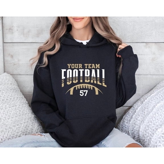 Customized Football Sweatshirt, Custom Football Team Name and Number Sweater, Football Team Sweater, Game Day Hoodie,Football Season Sweater
