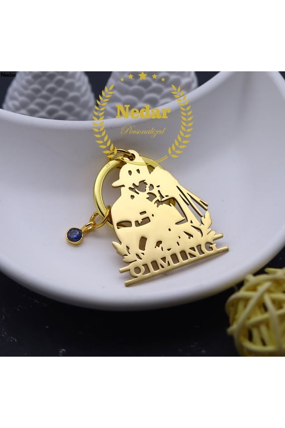 Customized Ghost Nameplate Stainless Steel Engraved Letters Number Custom Name Keyring Halloween Party Gift for Women Men