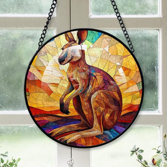 Customized Kangaroo Christmas Stained Glass, Kangaroo for Christmas Tree, Kangaroo Christmas Dcor, Ornament 2025 GmR4Vk