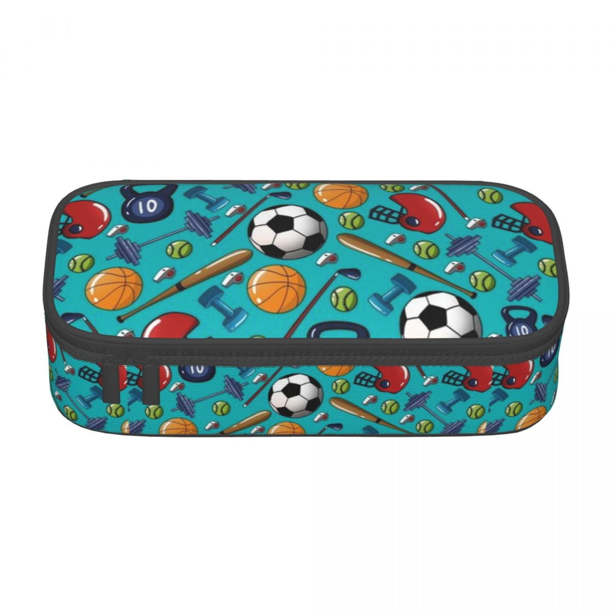 Soccer Ball Blue Lighting Cracked Pencil Case Big Capacity For Girl Boy Football Sports Student Pencil Bag Pen Pouch Large Stationery 3 Compartments Zippers Organizer School College Office Teens - View #14