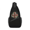 thumbnail image 1 of Customized Knights Templars Cross Medieval Sling Bags Men Fashion Shoulder Chest Crossbody Backpack Travel Hiking Daypack, 1 of 7