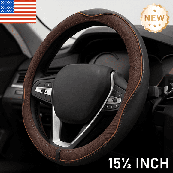 Customized Large size Car Steering Wheel Cover Leather For Toyota 4RUNNER TACOMA TUNDRA - Anti-Slip, Safety, Soft, Breathable, Heavy Duty, Thick, Full Surround, Sports Style