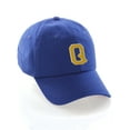 thumbnail image 1 of Customized Letter Intial Baseball Hat A to Z Team Colors, Blue Cap White Gold Letter Q, 1 of 4