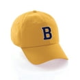 thumbnail image 1 of Customized Letter Intial Baseball Hat A to Z Team Colors, Gold Cap White Navy, 1 of 4