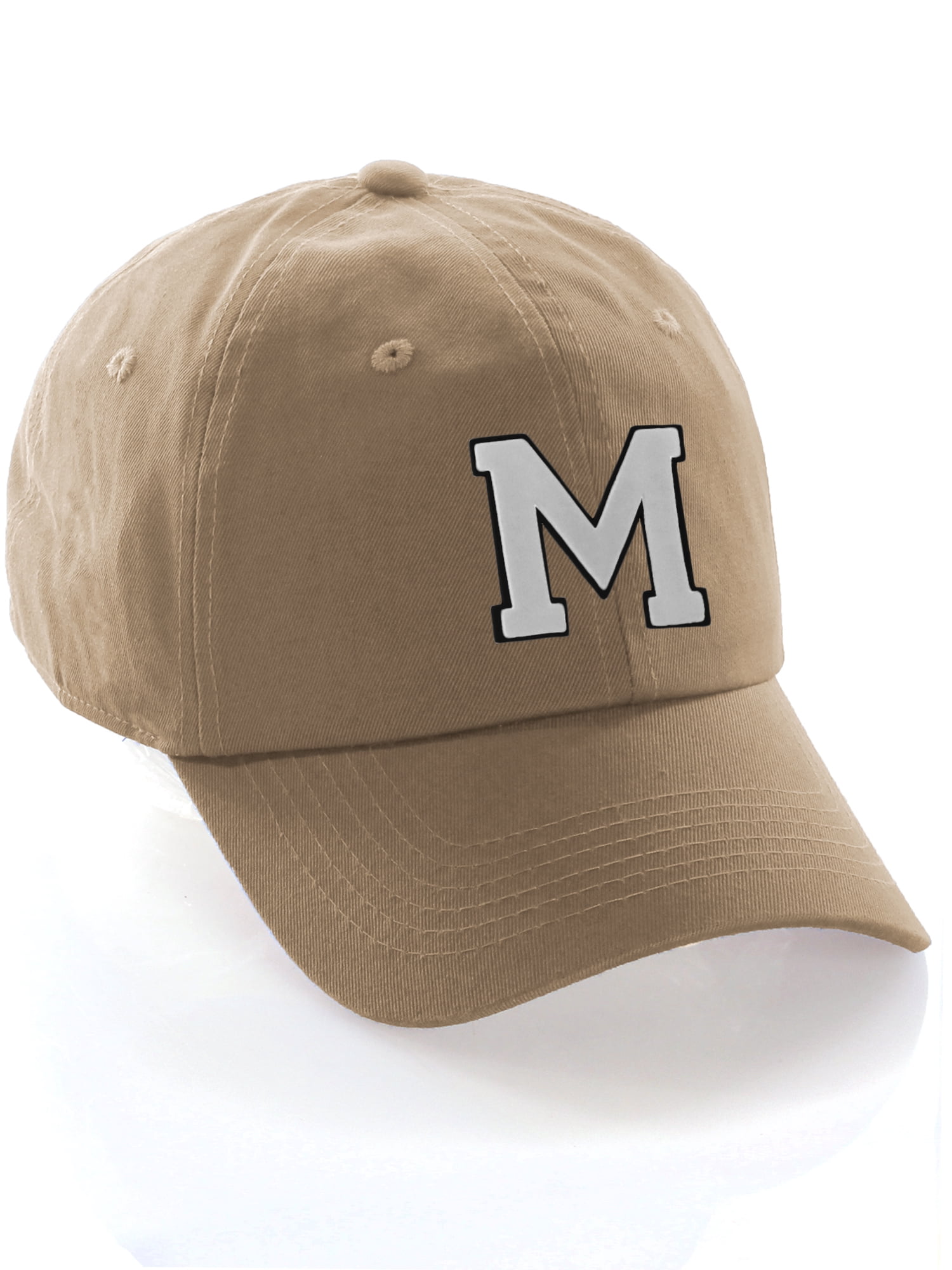 Customized Letter Intial Baseball Hat A to Z Team Colors, Khaki Cap ...